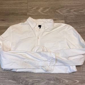 J Crew White Popover button down Medium